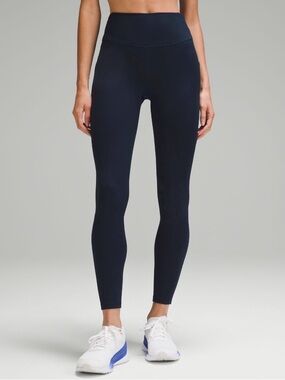 Lululemon Fast And Free HR Thermal Tight 28” 5 Pocket Size 10 True Navy NWT